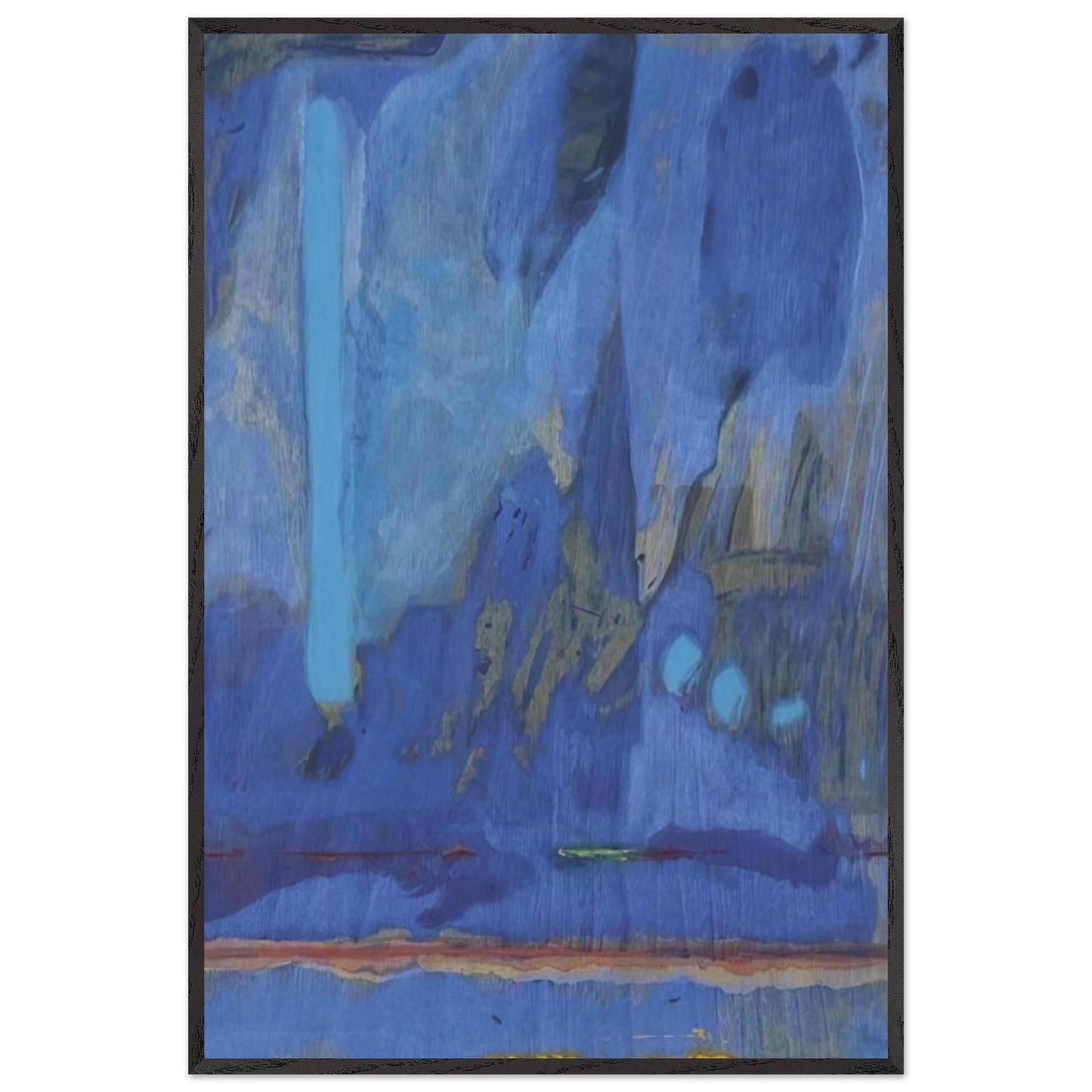 Helen Frankenthaler - Tales of Genji III - 1998 Wall art - 30x45 cm / 12x18 inches - Premium Wooden Framed Poster With Fine Art Paper-canvas - Wood frame