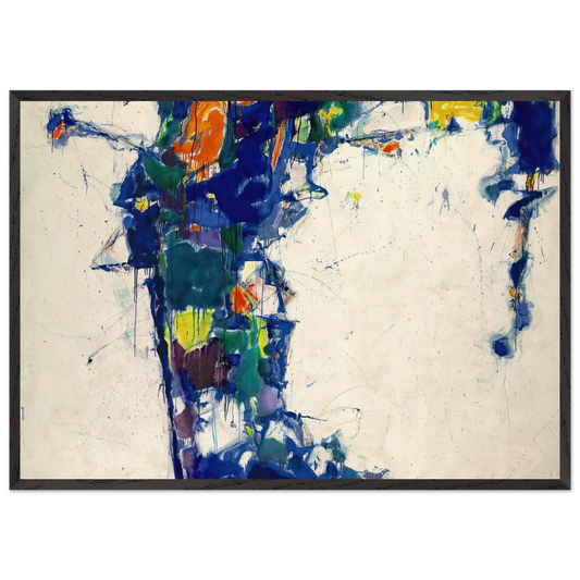 Middle Blue - Sam Francis 70x100 cm / 28x40 inches Framed Art Print – Black Wooden Frame
