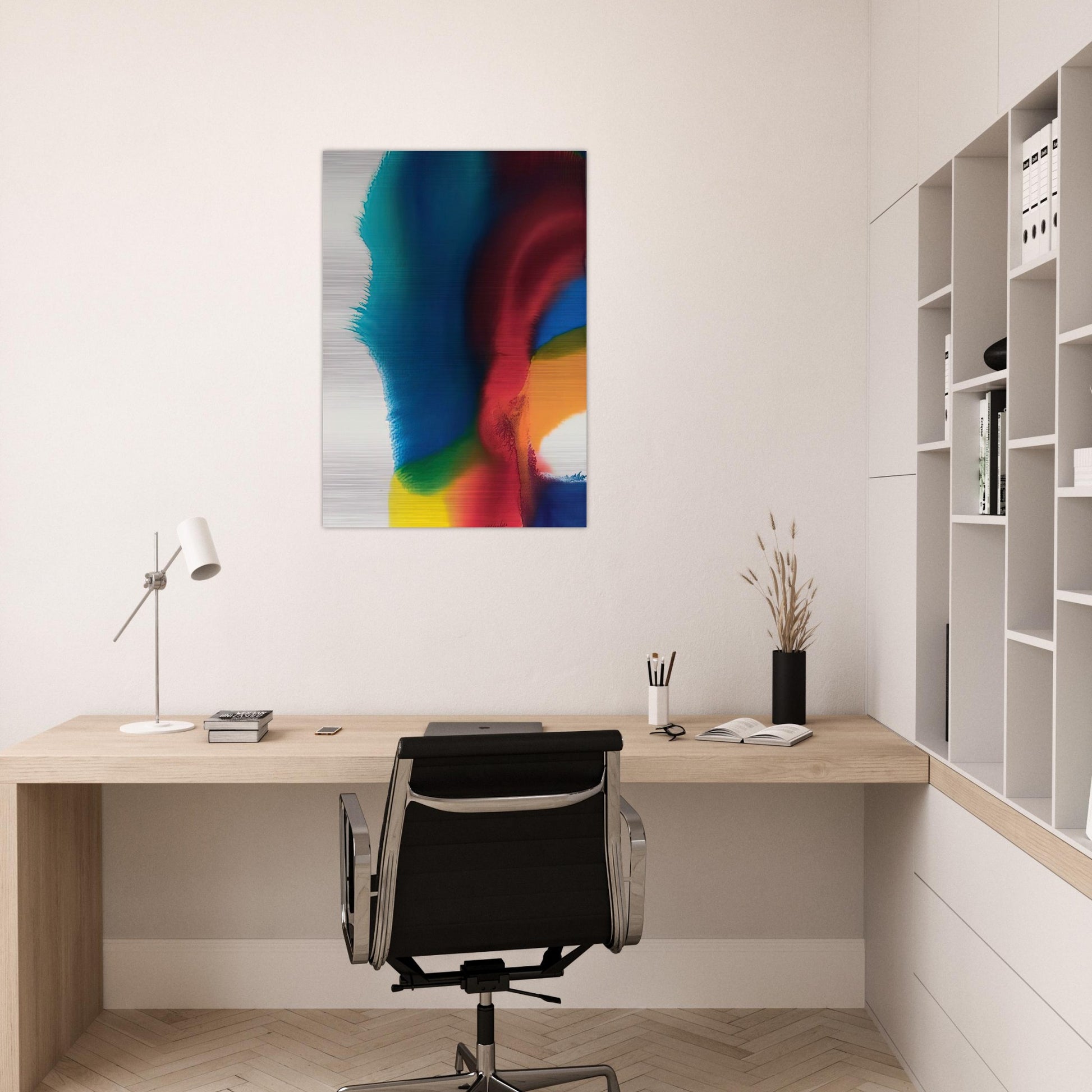 Rainbow Bleed - Paul Jenkins Brushed Aluminum Print - 70x100 cm / 28x40 inches | Paul Jenkins Aluminum Print | Paul Jenkins Prints