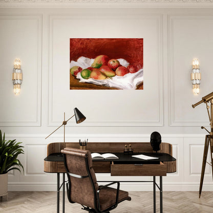 Pears and Apples - Pierre-Auguste Renoir Brushed Aluminum Print - 70x100 cm / 28x40 inches | Pierre-Auguste Renoir Aluminum Print | Pierre-Auguste Renoir Prints