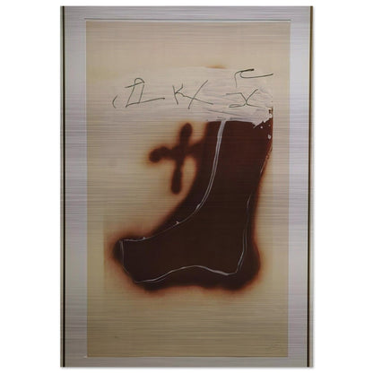 PIED MARRON 1982 - Antoni Tapies Brushed Aluminum Print - 70x100 cm / 28x40 inches | Antoni Tapies Aluminum Print | Antoni Tapies Prints