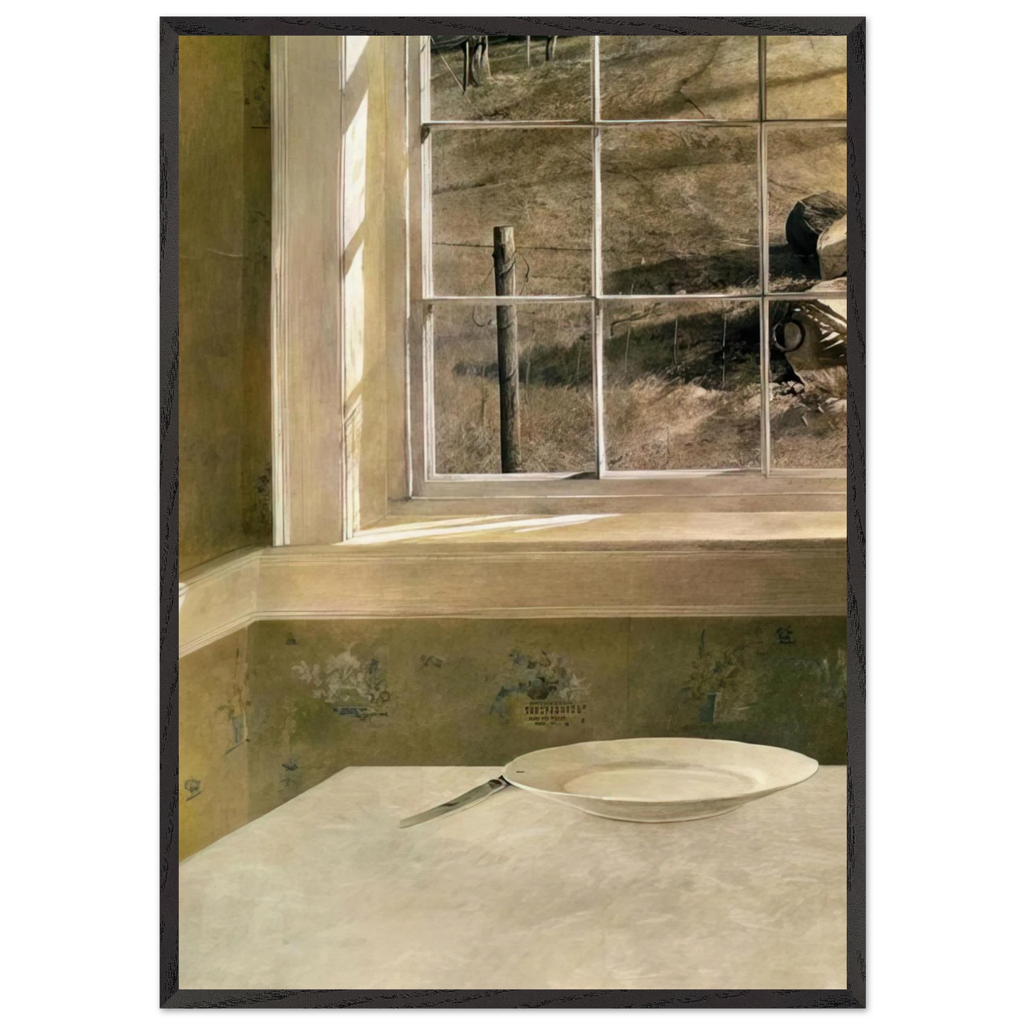 GROUNDHOG DAY - Andrew Wyeth 70x100 cm / 28x40 inches Framed Art Print – Black Wooden Frame