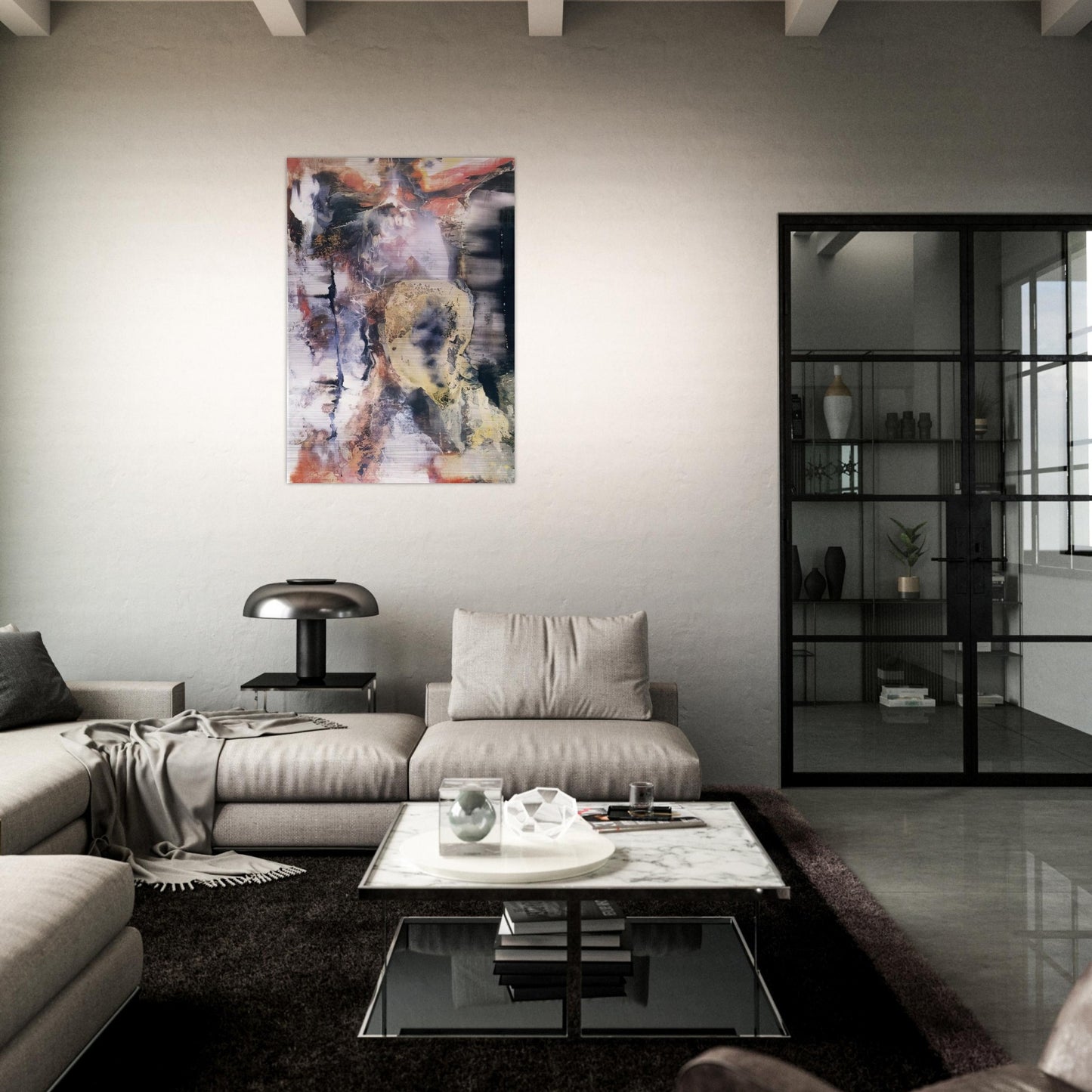 The Archer - Paul Jenkins Brushed Aluminum Print - 70x100 cm / 28x40 inches | Paul Jenkins Aluminum Print | Paul Jenkins Prints