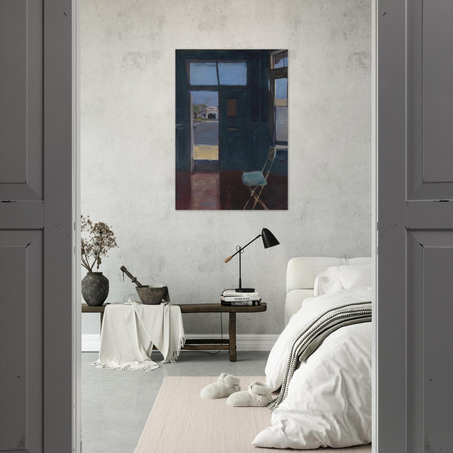 Interior with Doorway - Richard Diebenkorn Brushed Aluminum Print - 70x100 cm / 28x40 inches | Richard Diebenkorn Aluminum Print | Richard Diebenkorn Prints