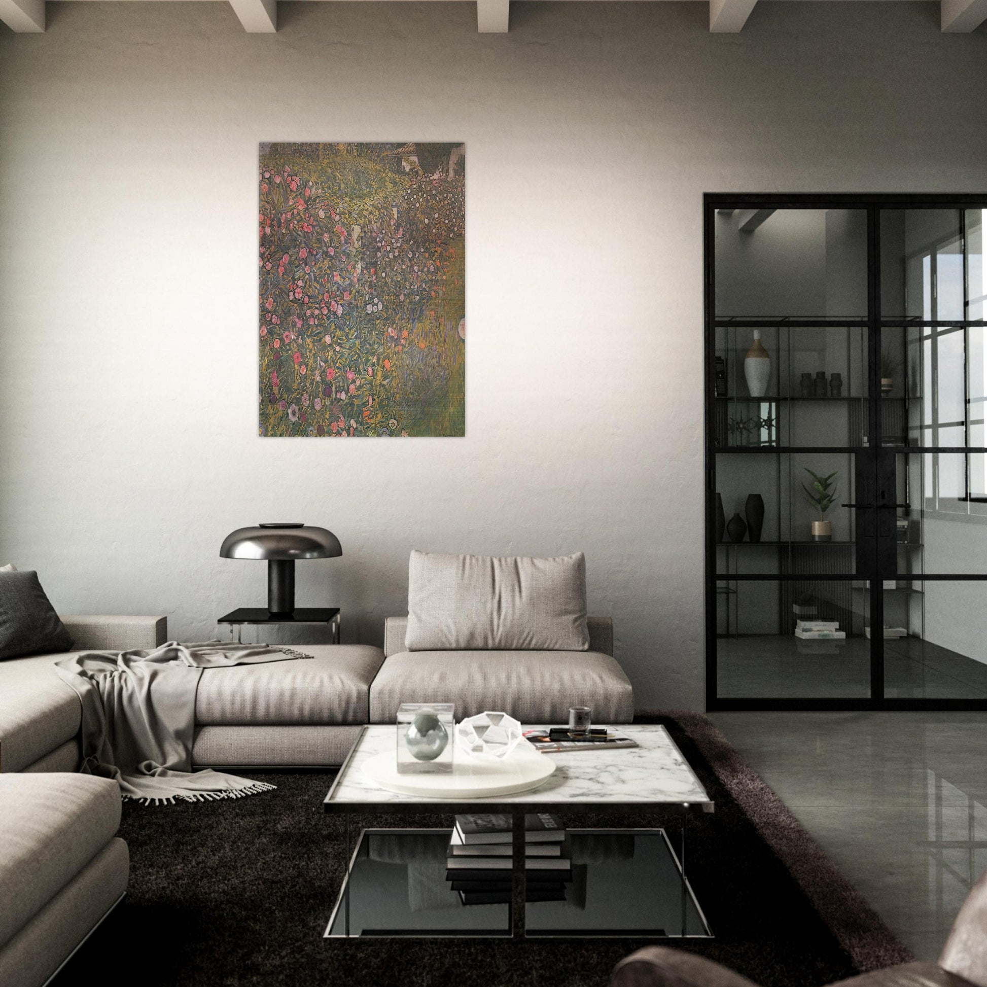 ITALIAN HORTICULTURAL LANDSCAPE - Gustav Klimt Brushed Aluminum Print - 70x100 cm / 28x40 inches | Gustav Klimt Aluminum Print | Gustav Klimt Prints