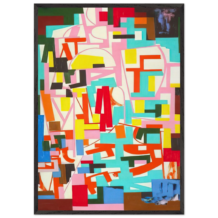 Untitled - 1940 N2 - Ad Reinhardt 70x100 cm / 28x40 inches Framed Art Print – Black Wooden Frame