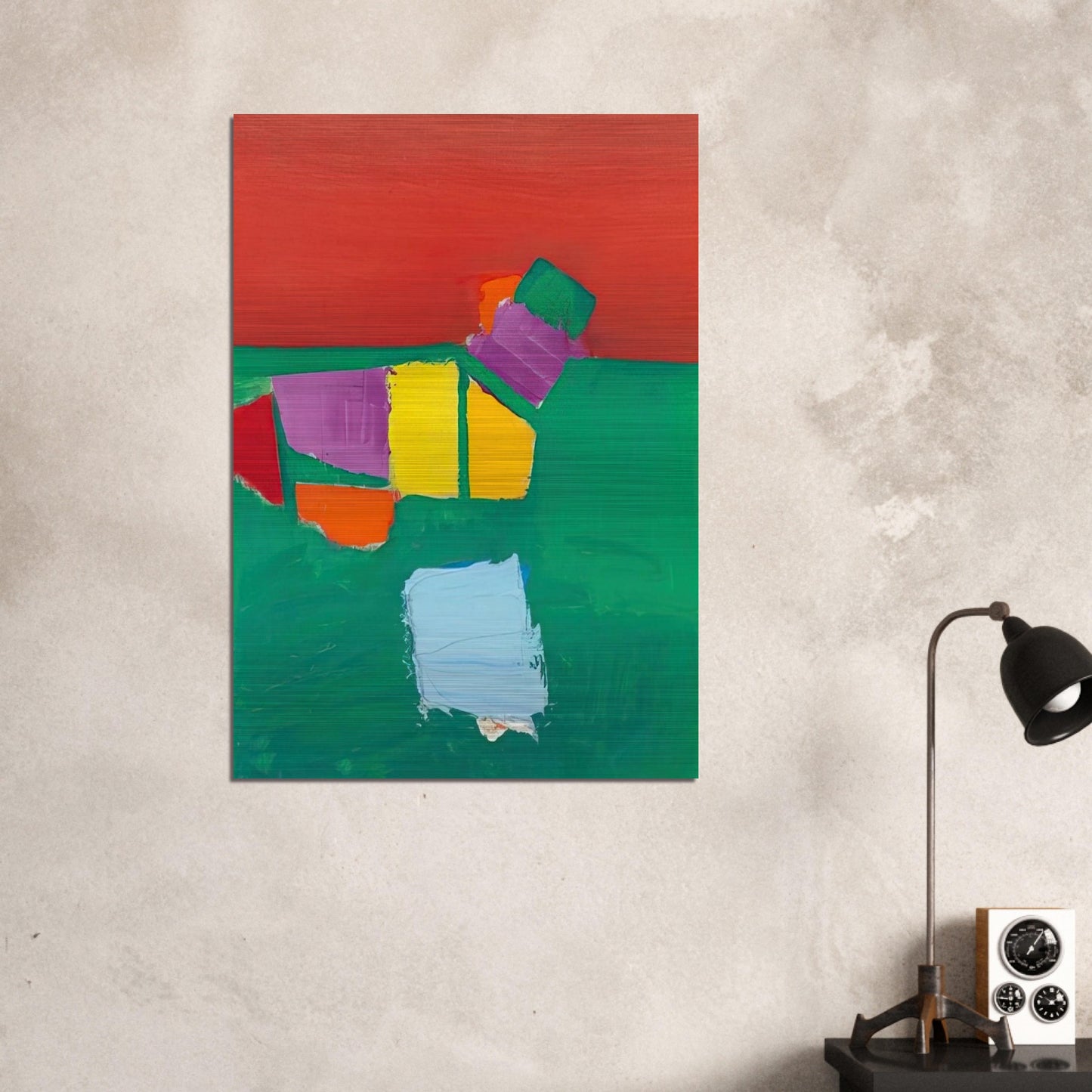 Les Martigues Composition - 1954 - Nicolas de Stael Brushed Aluminum Print - 70x100 cm / 28x40 inches | Nicolas de Stael Aluminum Print | Nicolas de Stael Prints