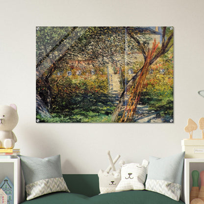 Garden at Vetheuil - claude monet Acrylic Print - 70x100 cm / 28x40″ inches | claude monet Wall Art | claude monet Prints