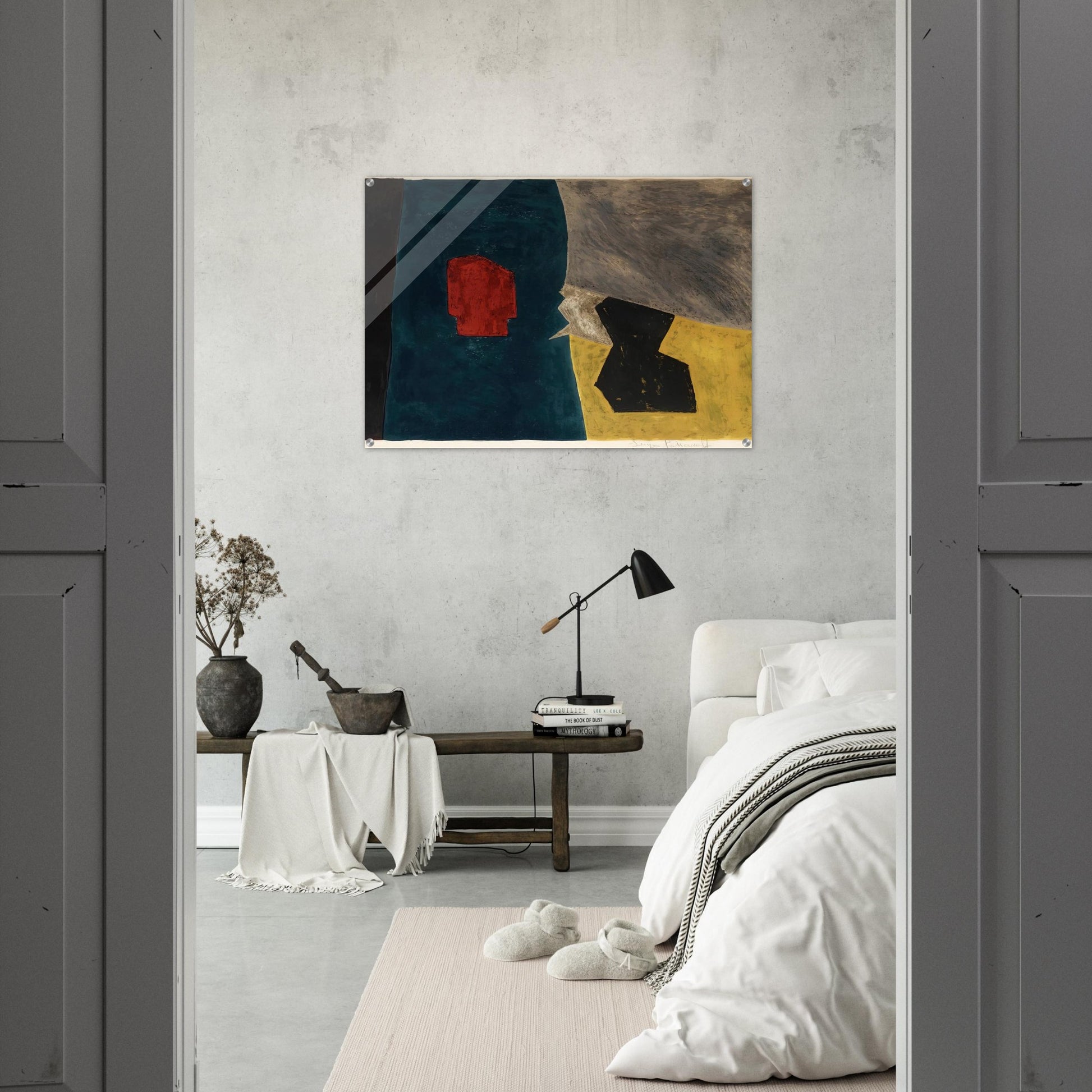 Composition bleue, jaune et grise - 1958 - Serge Poliakoff Acrylic Print - 70x100 cm / 28x40″ inches