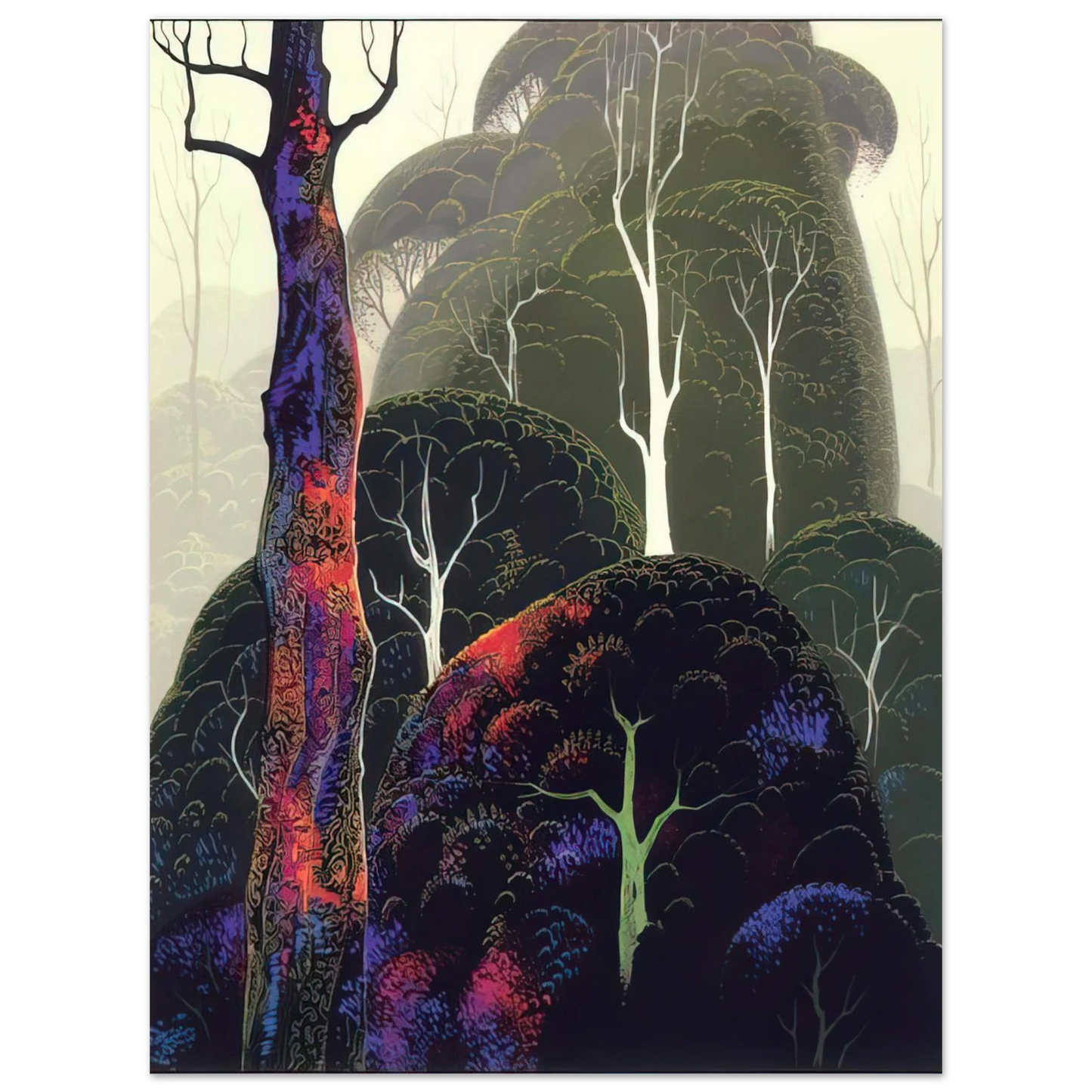 Eyvind Earle - Early Autumn  75x100 cm / 30x40inches Fine Art Poster