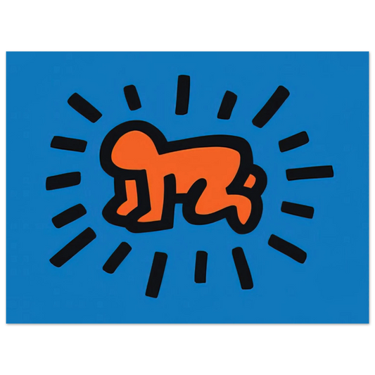 Keith Haring - RADIANT BABY FROM ICONS SERIES 1990  75x100 cm / 30x40inches Fine Art Poster | Keith Haring Art For Sale