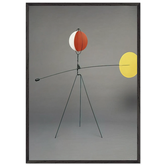 RED AND YELLOW VANE 1934 - Alexander Calder 70x100 cm / 28x40 inches Framed Art Print – Black Wooden Frame