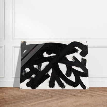 Brou de noix sur papier 48 x 62,5 cm, 1946 - 1946 - Pierre Soulages Acrylic Print - 70x100 cm / 28x40″ inches | Pierre Soulages Wall Art | Pierre Soulages Prints