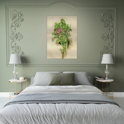 Rose Bush - Paul Cézanne Brushed Aluminum Print - 70x100 cm / 28x40 inches | Paul Cézanne Aluminum Print | Paul Cézanne Prints