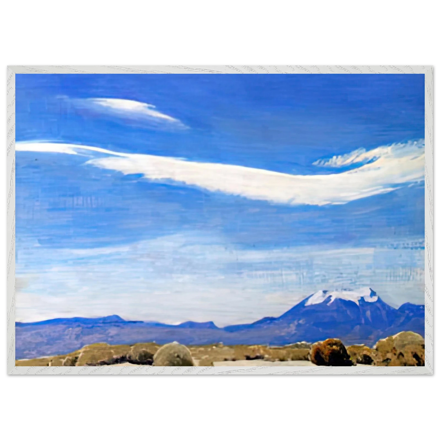 Maynard Dixon - THE CLOUD COACHELLA VALLEY CALIFORNIA 1940 Wall art - A1 (59.4 x 84.1  cm) - Premium Wooden Framed Poster With Fine Art Paper-canvas - White frame