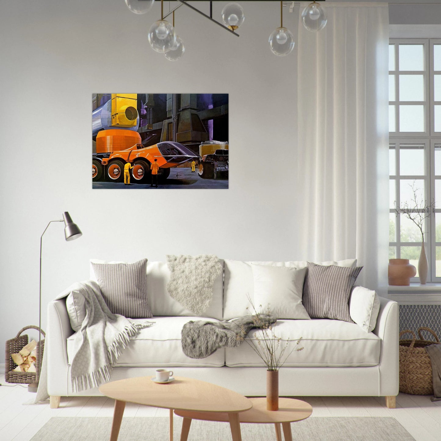 Syd Mead - Syd Mead Brushed Aluminum Print - 70x100 cm / 28x40 inches | Syd Mead Aluminum Print | Syd Mead Prints