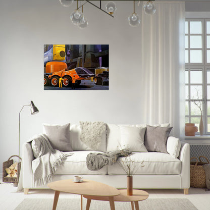 Syd Mead - Syd Mead Brushed Aluminum Print - 70x100 cm / 28x40 inches | Syd Mead Aluminum Print | Syd Mead Prints