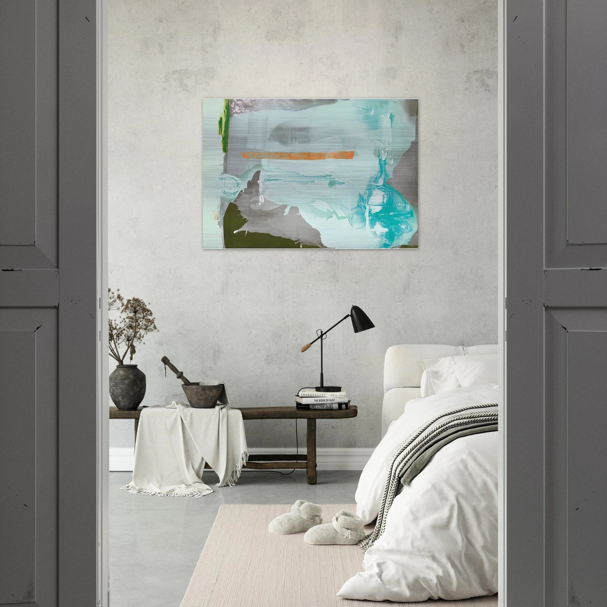 Poseidon, 1990- - Helen Frankenthaler Brushed Aluminum Print - 70x100 cm / 28x40 inches | Helen Frankenthaler Aluminum Print | Helen Frankenthaler Prints