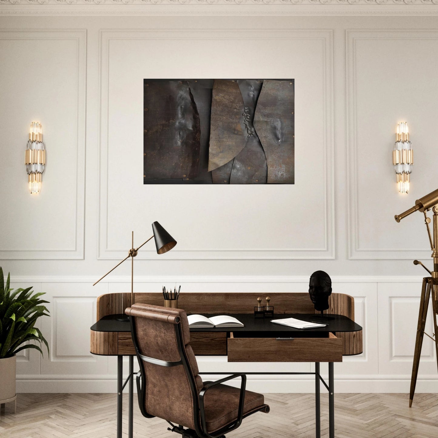 Iron - 1960 - Alberto Burri Brushed Aluminum Print - 70x100 cm / 28x40 inches | Alberto Burri Aluminum Print | Alberto Burri Prints