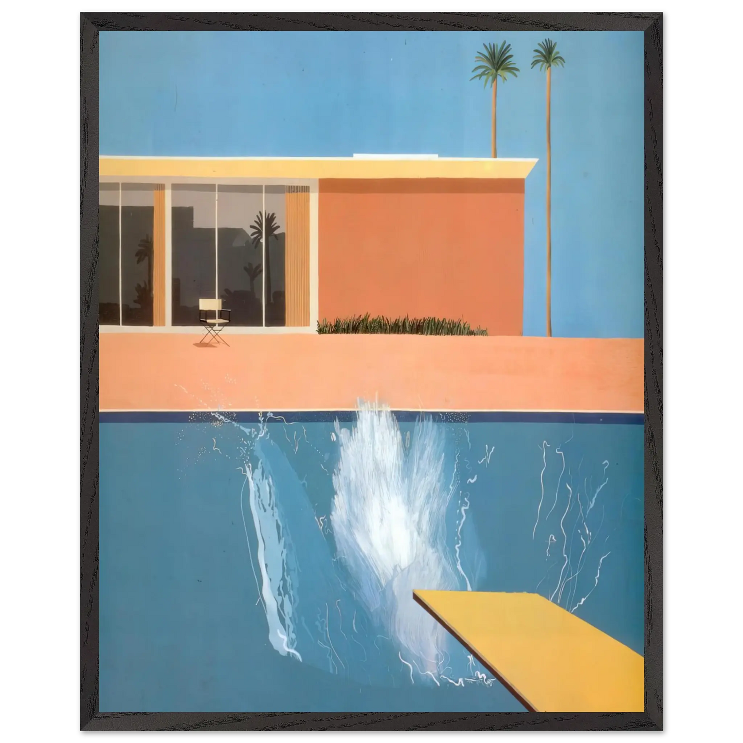 David Hockney - David Hockney Wall art - 27x35 cm / 11x14 Inches - Premium Wooden Framed Poster With Fine Art Paper - Wood frame