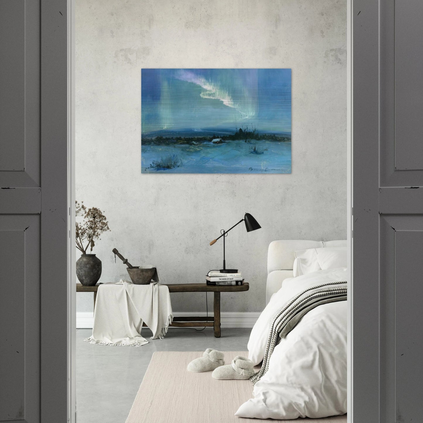 Northern Lights - Romanticism - Sydney Laurence Brushed Aluminum Print - 70x100 cm / 28x40 inches | Sydney Laurence Aluminum Print | Sydney Laurence Prints