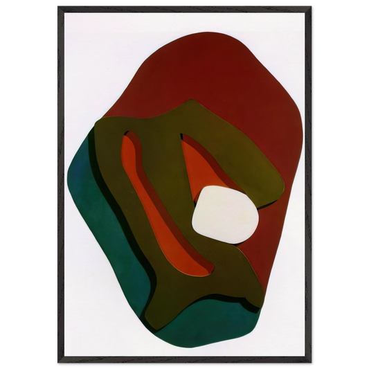 Terrestrial Forest Form - Jean Arp 70x100 cm / 28x40 inches Framed Art Print – Black Wooden Frame