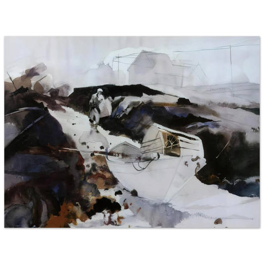 Andrew Wyeth - THE WHITE DORY 1941 Wall Art - 21x29.7 cm / 8x12" - Fine Art Poster-canvas - -