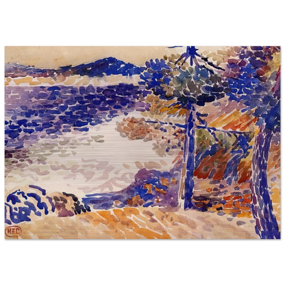 Pines by the Sea - Henri-Edmond Cross Brushed Aluminum Print - 70x100 cm / 28x40 inches | Henri-Edmond Cross Aluminum Print | Henri-Edmond Cross Prints
