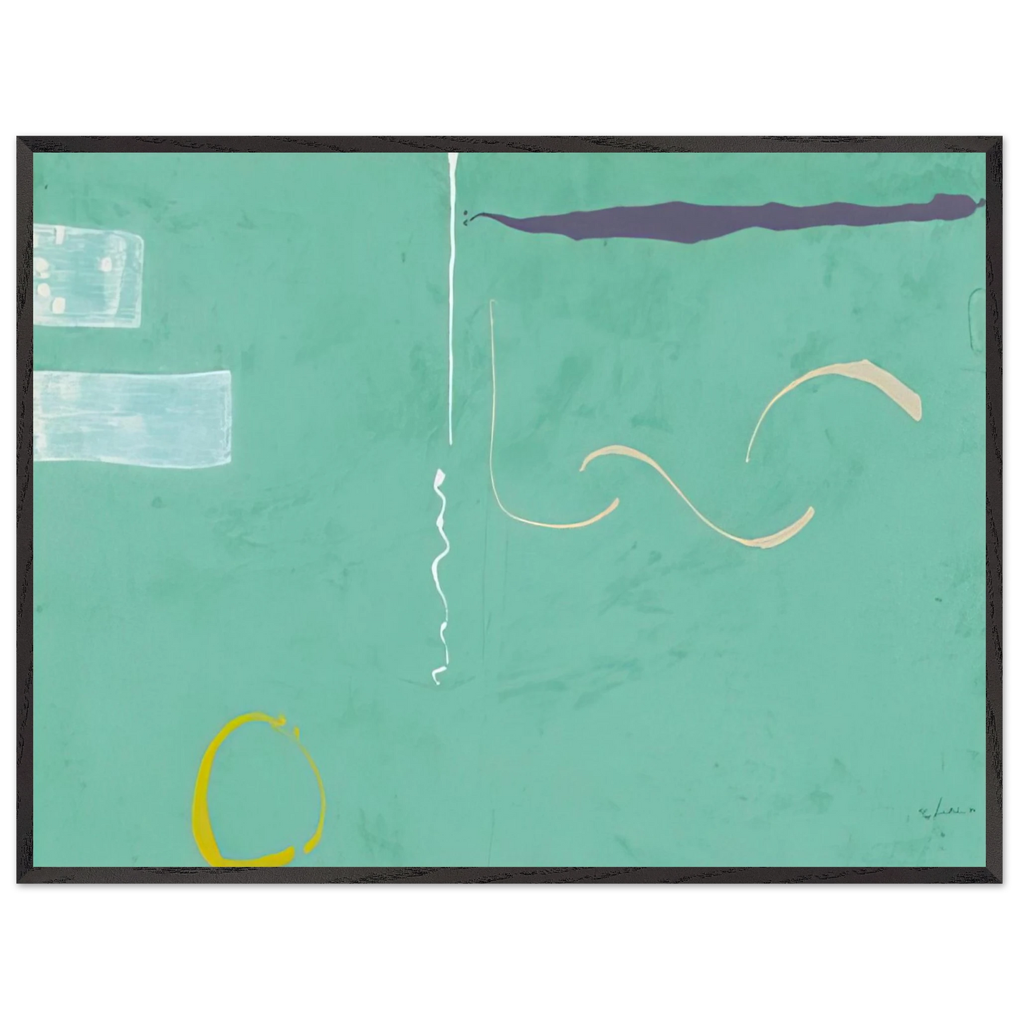 Helen Frankenthaler - Tahiti - 1989 Wall art - 15x20 cm / 6x8 inches - Premium Wooden Framed Poster With Fine Art Paper-canvas - Wood frame