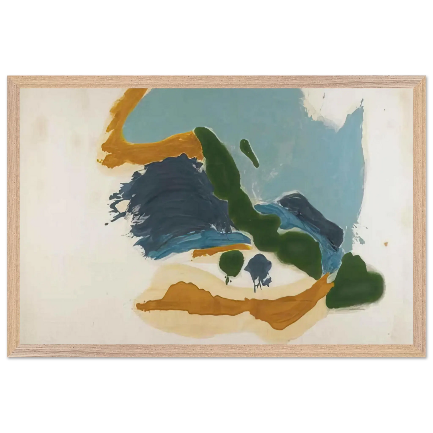 Helen Frankenthaler - Tuscany - 1963 Wall art - A2 (42 x 59.4  cm) - Premium Wooden Framed Poster With Fine Art Paper - Wood frame