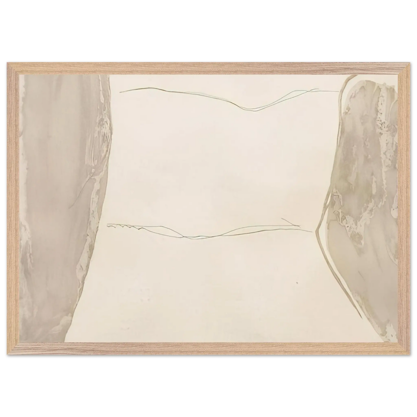 Helen Frankenthaler - Ponti - 1973 Wall art - 28x43  cm / XL (11x17 Inches) - Premium Wooden Framed Poster With Fine Art Paper - Black frame