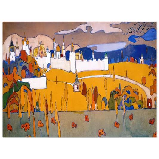 Wassily Kandinsky - WALLED CITY IN AUTUMN LANDSCAPE 1902  75x100 cm / 30x40inches Fine Art Poster