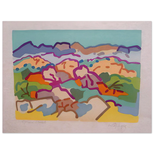 Charles Lapicque - Campagne grecque - 1964  75x100 cm / 30x40inches Fine Art Poster