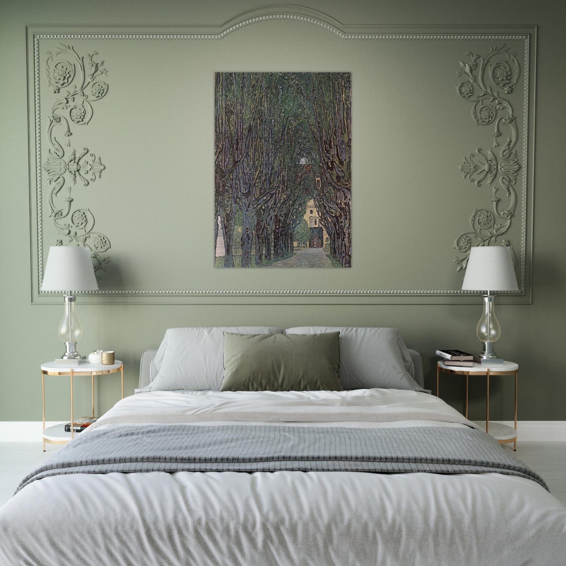 AVENUE OF SCHLOSS KAMMER PARK - Gustav Klimt Brushed Aluminum Print - 70x100 cm / 28x40 inches | Gustav Klimt Aluminum Print | Gustav Klimt Prints