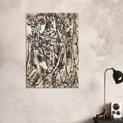 ECHO 1951 - Jackson Pollock Brushed Aluminum Print - 70x100 cm / 28x40 inches | Jackson Pollock Aluminum Print | Jackson Pollock Prints