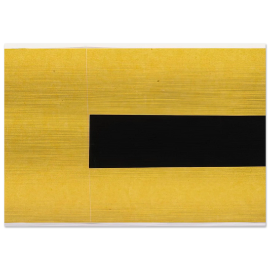Black and Yellow from the series Line Form Color - Ellsworth Kelly Brushed Aluminum Print - 70x100 cm / 28x40 inches | Ellsworth Kelly Aluminum Print | Ellsworth Kelly Prints