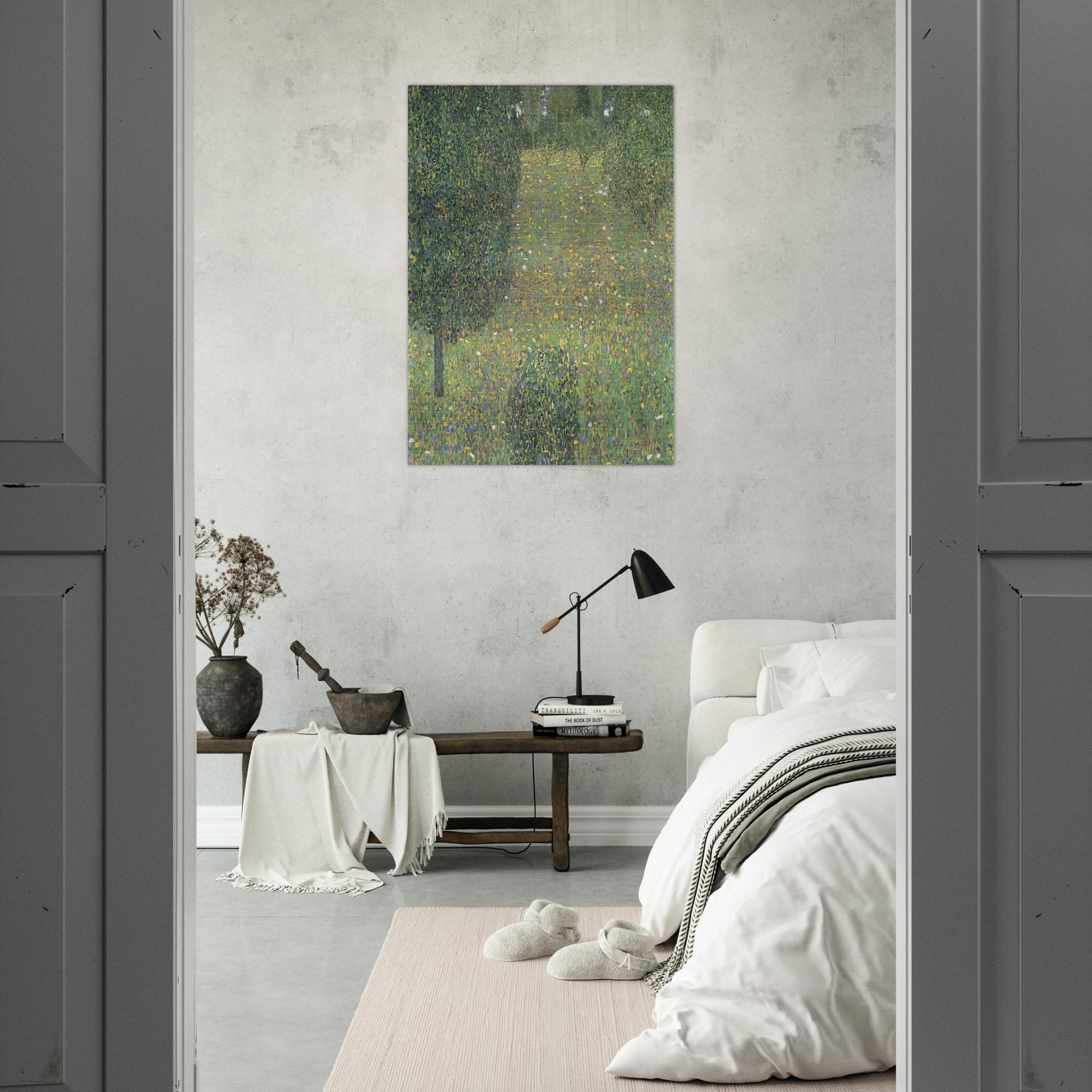 LANDSCAPE GARDEN MEADOW IN FLOWER - Gustav Klimt Brushed Aluminum Print - 70x100 cm / 28x40 inches | Gustav Klimt Aluminum Print | Gustav Klimt Prints