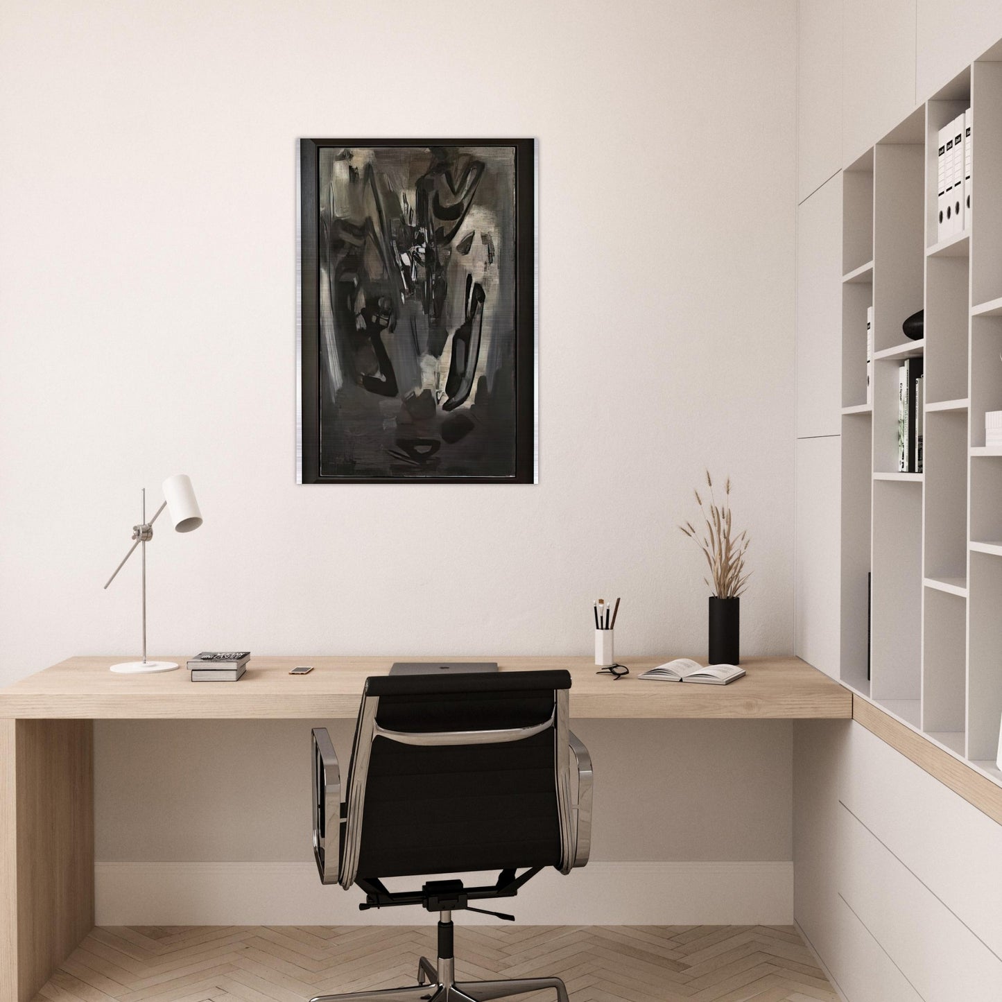 COMPOSITION 1959 - Chu teh Chun Brushed Aluminum Print - 70x100 cm / 28x40 inches | Chu teh Chun Aluminum Print | Chu teh Chun Prints