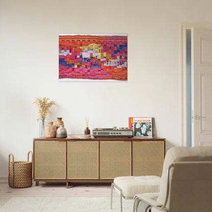 SOUTH OF THE BORDER 1958 - Anni Albers Brushed Aluminum Print - 70x100 cm / 28x40 inches | Anni Albers Aluminum Print | Anni Albers Prints