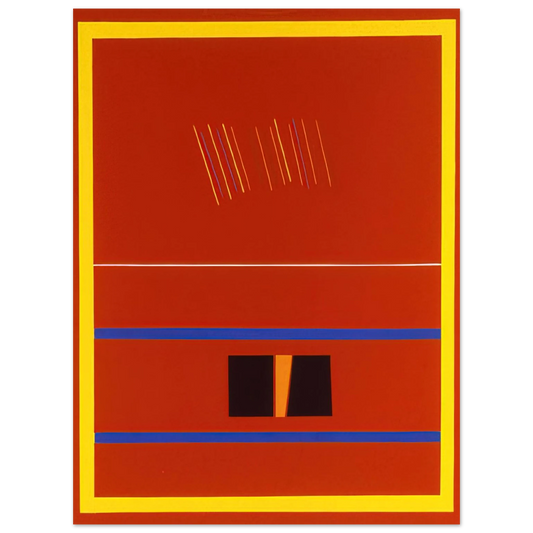 Ronnie Landfield - Red Painting For Romania - 1990  75x100 cm / 30x40inches Fine Art Poster
