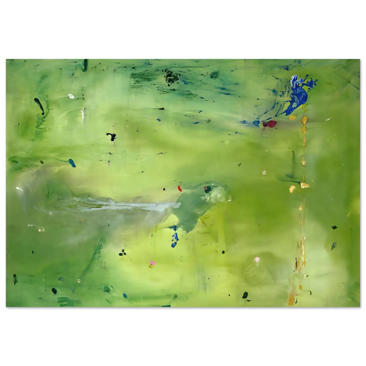 Helen Frankenthaler - A Green Thought in a Green Shade - 1981 Wall art - 13x18 cm / 5x7 Inches - Fine Art Poster - -