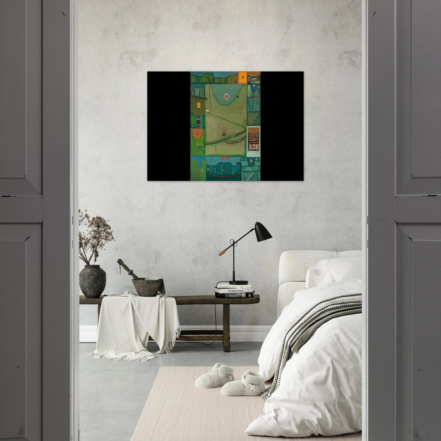 SUNRISE IN BIESZCZADY SUNRISE IN THE MOUNTAINS 1963 - Jerzy Nowosielski Brushed Aluminum Print - 70x100 cm / 28x40 inches | Jerzy Nowosielski Aluminum Print | Jerzy Nowosielski Prints