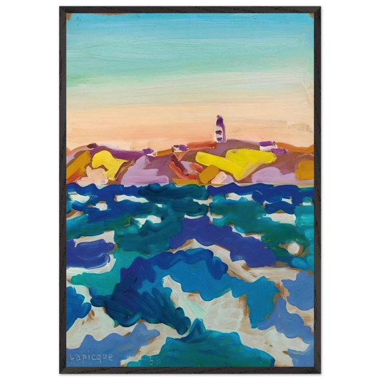 Le Phare - 1958 - Charles Lapicque 70x100 cm / 28x40 inches Framed Art Print – Black Wooden Frame