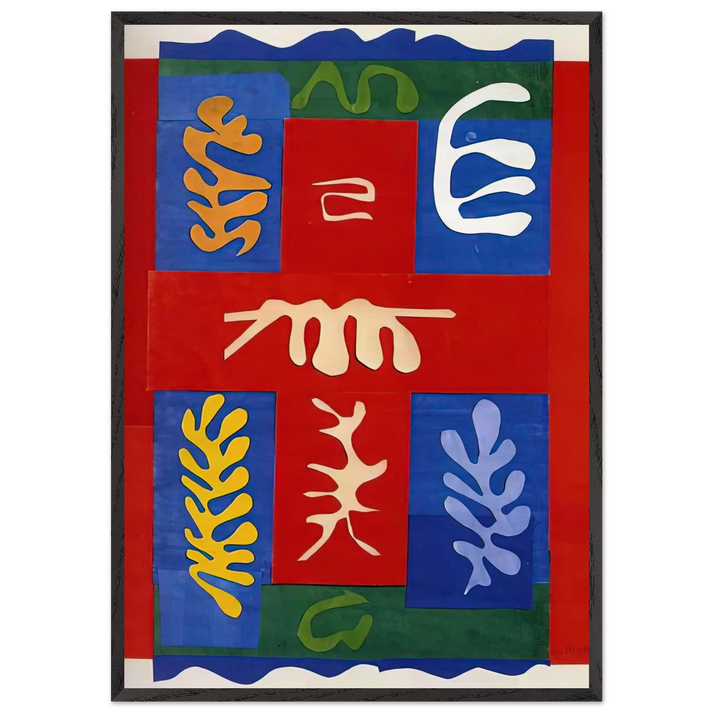 CUT OUTS 4 - Henri Matisse 70x100 cm / 28x40 inches Framed Art Print – Black Wooden Frame