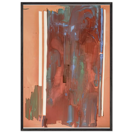 Plexus 1976- - Helen Frankenthaler 70x100 cm / 28x40 inches Framed Art Print – Black Wooden Frame