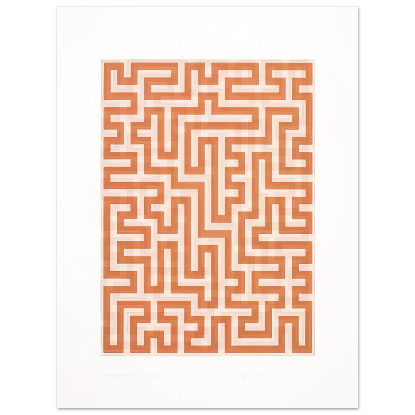 Anni Albers - RED MEANDER II 1971  75x100 cm / 30x40inches Fine Art Poster
