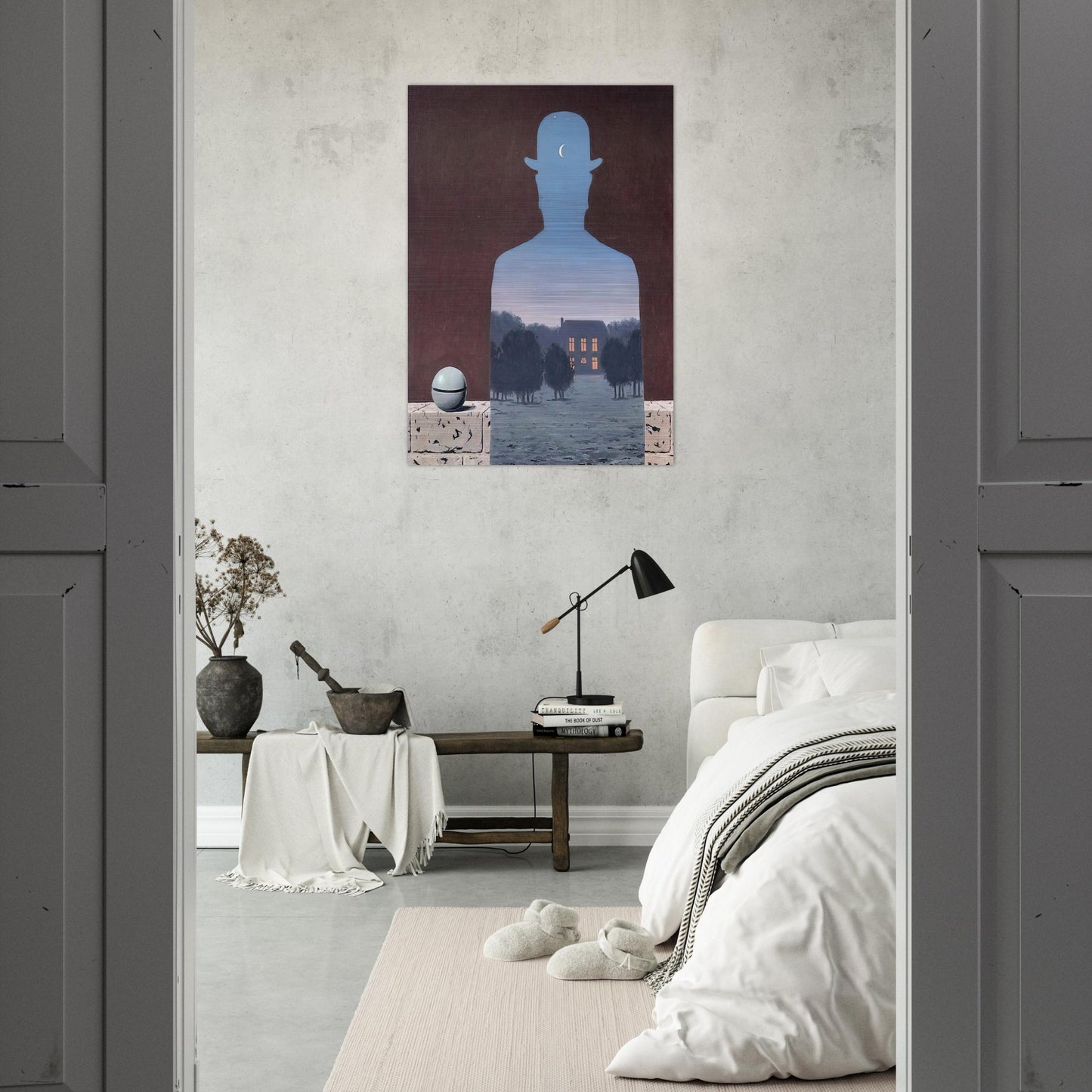 THE HAPPY DONOR 1966 - Rene Magritte Brushed Aluminum Print - 70x100 cm / 28x40 inches | Rene Magritte Aluminum Print | Rene Magritte Prints