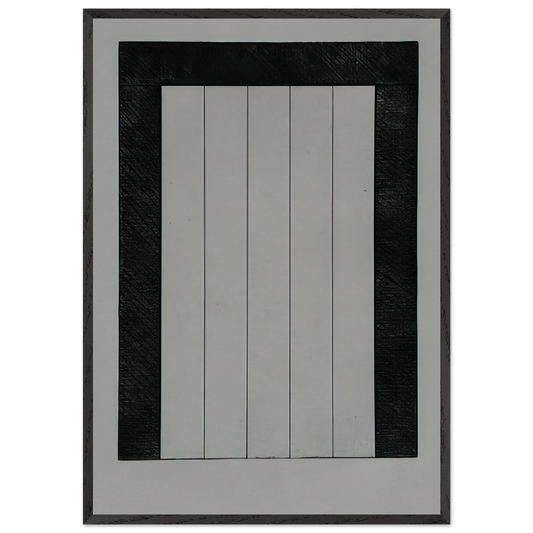Untitled from 12 Views for Caroline Tatyana - 1979 - Brice Marden 70x100 cm / 28x40 inches Framed Art Print – Black Wooden Frame