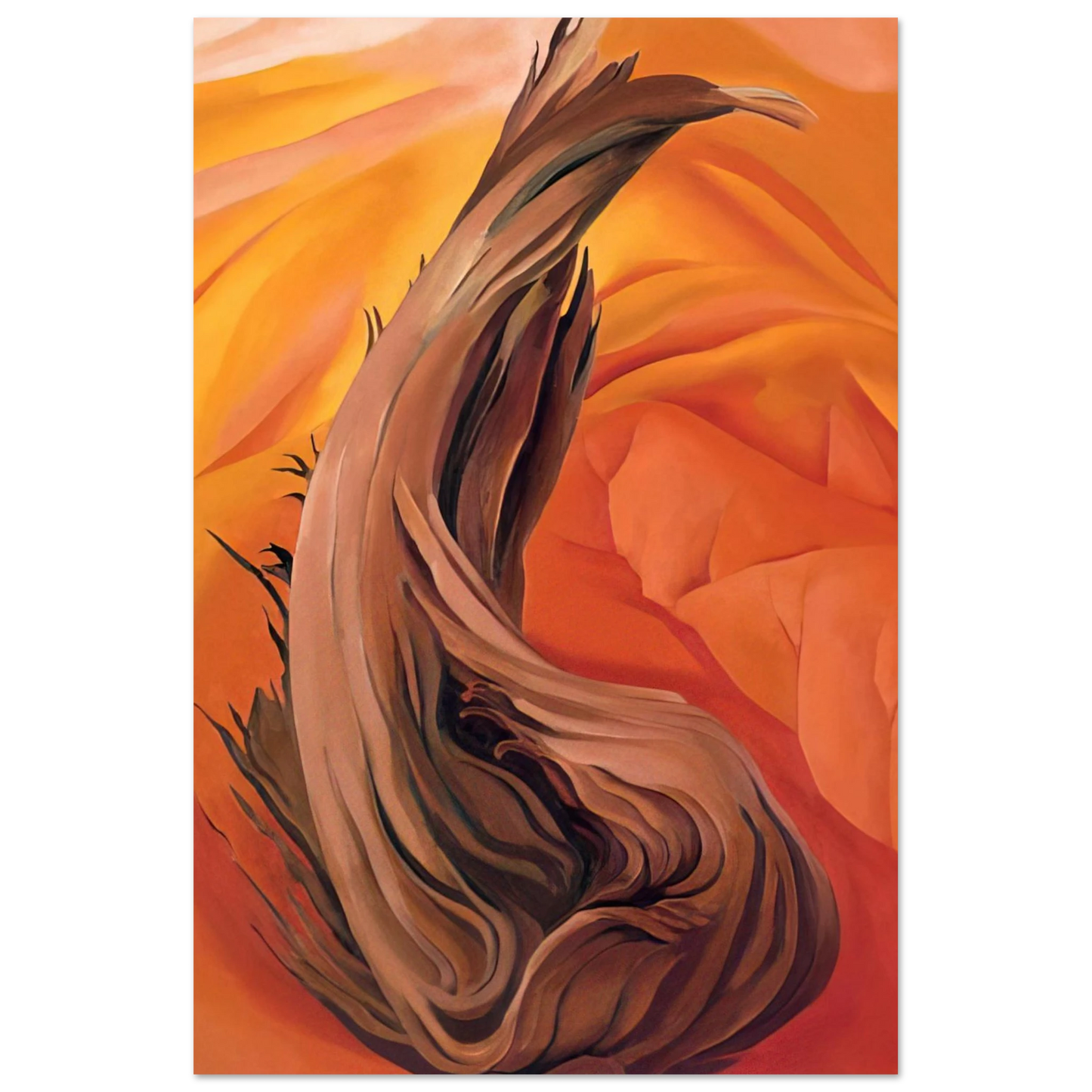 Georgia O'Keeffe - Stump in Red Hills Fine Art Poster
