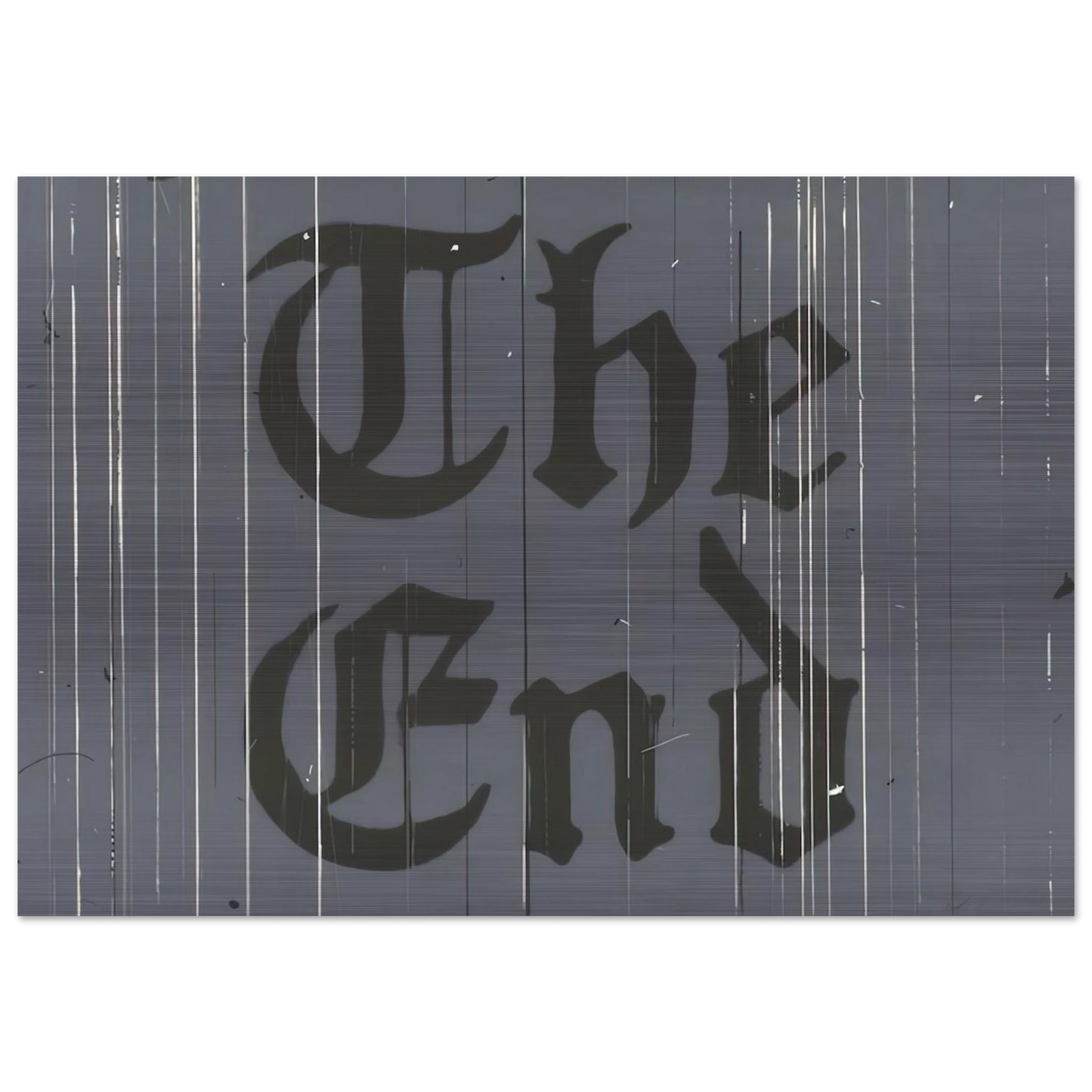THE FINAL END 1991 - Edward Ruscha Brushed Aluminum Print - 70x100 cm / 28x40 inches | Edward Ruscha Aluminum Print | Edward Ruscha Prints